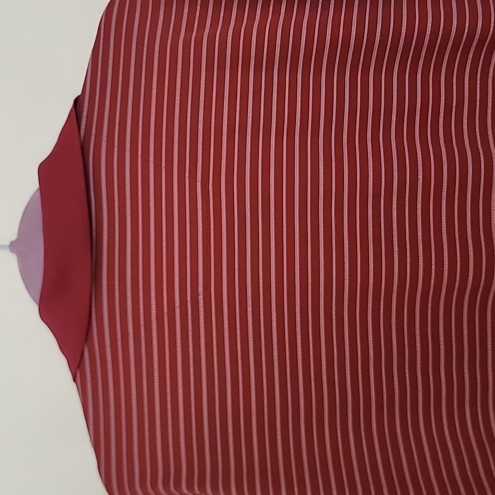 Nike Golf Burgundy Wine Striped Polo Short Sleeve Shirt XL - Picture 10 of 15